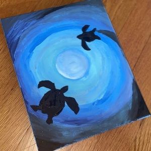 Turtle acrylic painting